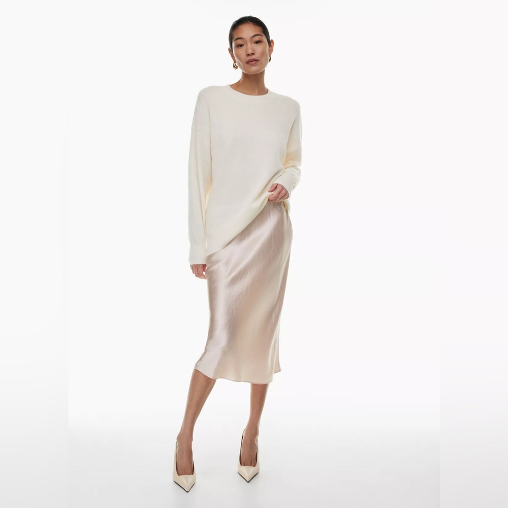 Aritzia Babaton Slip Satin Midi Skirt - Denude